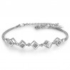 Pulseira elegante com cubos - prata 925
