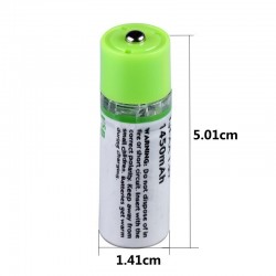 USB rechargeable AA battery - AA - 1.2V - 1450mAh - Quick ChargingBattery