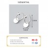 925 Sterling Silver - brincos de salto minimalista - Jóias
