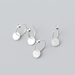 925 Sterling Silver - brincos de salto minimalista - Jóias