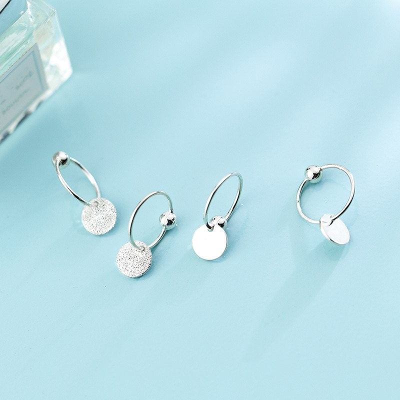 925 Sterling Silver - brincos de salto minimalista - Jóias