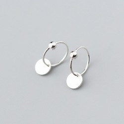 925 Sterling Silver - brincos de salto minimalista - Jóias