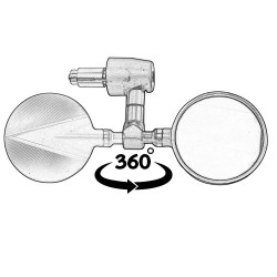 2Pcs - Universal Motorcycle Mirror - Aluminum - Rearview Side MirrorsMirrors