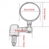 2Pcs - Universal Motorcycle Mirror - Aluminum - Rearview Side MirrorsMirrors