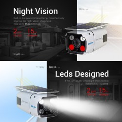 ESCAM QF260 - WiFi - wireless - IP67 - 1080P 2.0MP - solar powered - PIR - câmera de segurança