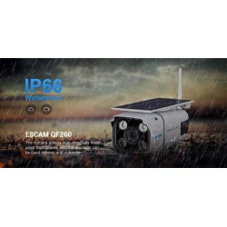 ESCAM QF260 - WiFi - wireless - IP67 - 1080P 2.0MP - solar powered - PIR - câmera de segurança