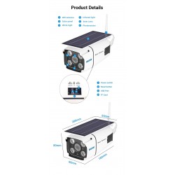 ESCAM QF260 - WiFi - wireless - IP67 - 1080P 2.0MP - solar powered - PIR - câmera de segurança