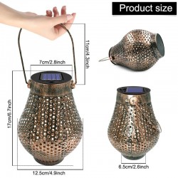 Iron lanterns with handle - solar - waterproof garden lightSolar lighting
