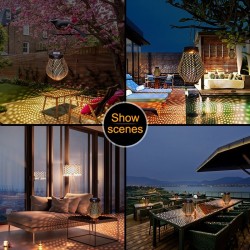Iron lanterns with handle - solar - waterproof garden lightSolar lighting