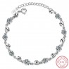 Pulseira com corações e zircônia - 925 prata esterlina