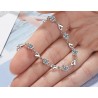 Pulseira com corações e zircônia - 925 prata esterlina