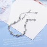 Pulseira com corações e zircônia - 925 prata esterlina