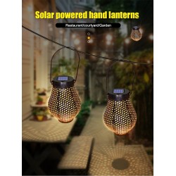 Iron lanterns with handle - solar - waterproof garden lightSolar lighting