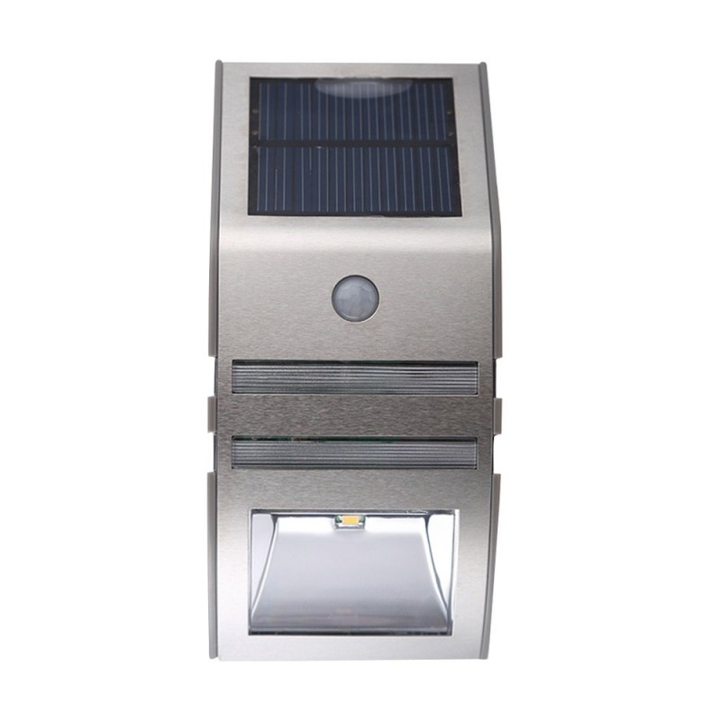 Luz solar LED Luz - Outdoor - Sensor de movimento - aço inoxidável - preto - branco
