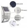 Solar LED Light - Outdoor - Motion Sensor - Stainless Steel - Black - WhiteSolar lighting