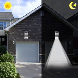 Luz solar LED Luz - Outdoor - Sensor de movimento - aço inoxidável - preto - branco