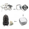 Backpacking - Camping - Cookware Pot Set - Stainless SteelSurvival tools
