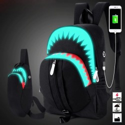 Carregamento USB - Mochila Luminosa - Tubarão