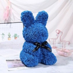 Coelhinho de Páscoa feito de infinity rosas flores - 45 cm