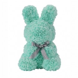 Coelhinho de Páscoa feito de infinity rosas flores - 45 cm