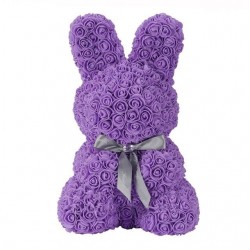 Coelhinho de Páscoa feito de infinity rosas flores - 45 cm