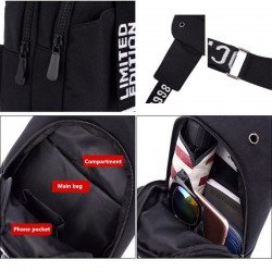 Caixa luminosa / bolsa de ombro - mochila - porta de carregamento USB