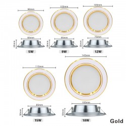 5W - 9W - 12W - 15W - 18W - Led Downlight - 220VLED chips