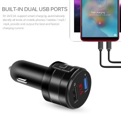 Handsfree - Bluetooth - 4.2 FM - Transmitter - Car Charger - Dual USB Adapter - MP3 PlayerExterior accessories