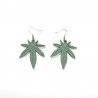 Hemp Leaves - Dangle Earrings - Geometric Drop EarringsEarrings