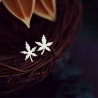 Silver plated - maple leaf - stud earringEarrings