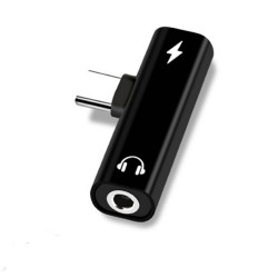 2 Em 1 - Tipo C - 3,5mm Jack - Earphone Charging Converter USB - Tipo C Telefones