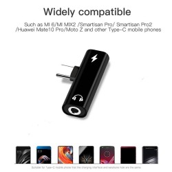 2 Em 1 - Tipo C - 3,5mm Jack - Earphone Charging Converter USB - Tipo C Telefones