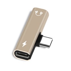2 Em 1 - Tipo C - 3,5mm Jack - Earphone Charging Converter USB - Tipo C Telefones
