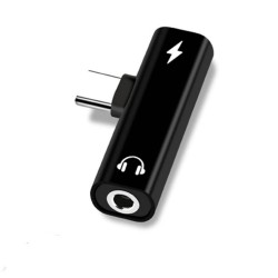 2 Em 1 - Tipo C - 3,5mm Jack - Earphone Charging Converter USB - Tipo C Telefones