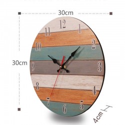 Retro Wall Clock - Vintage - Wooden Roman CraftClocks