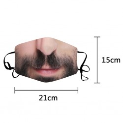 À prova de poeira - anti-polução - máscara facial - ajustável - algodão - impressão engraçada