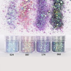 Mermaid Scale - Hexagon Glitter - Bling Filling - Resin Craft - 4pcsNails