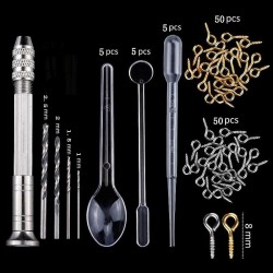 Fundição de silicone - moldes de resina - Conjunto de ferramentas - Jóias de resina - DIY.