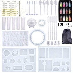 Fundição de silicone - moldes de resina - Conjunto de ferramentas - Jóias de resina - DIY.