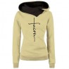 Outono - Inverno - Hoodies - Camisetas - Mulheres - Faith Embroidered Print