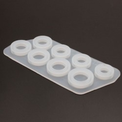8Pcs - Anel de tamanhos variados - Molde de silicone - jóias de resina