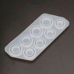8Pcs - Anel de tamanhos variados - Molde de silicone - jóias de resina