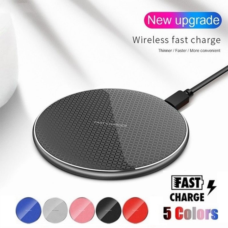 10W - Carregador sem fio rápido - iPhone XS Max XR 8 Plus - USB - Pad de carregamento 10W - Carregador sem fio rápido - iPhone XS Max XR 8 Plus - USB - Pad de carregamento