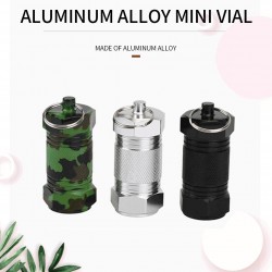 2Pcs - Caixa de medicamentos de metal - Cápsula de pilha - impermeável - ao ar livre - anel chave