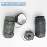 2Pcs - Caixa de medicamentos de metal - Cápsula de pilha - impermeável - ao ar livre - anel chave
