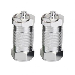 2Pcs - Caixa de medicamentos de metal - Cápsula de pilha - impermeável - ao ar livre - anel chave