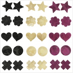 10pairs - Renda - Capas de mamilo - Estrela - Círculo - Coração