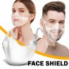 PM2.5 - protetora transparente boca / máscara facial - escudo plástico - reutilizável