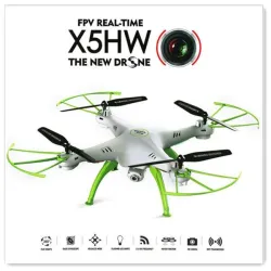 Syma X5HW - WIFI - FPV - HD Camera - 2.4G - 4CH - 6 eixos - RC Drone Quadcopter - Modo verde 2 (atropelação de mão esquerda)
