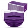 Máscara médica anti-bacteriana descartável - máscara boca - 3 camada - roxo